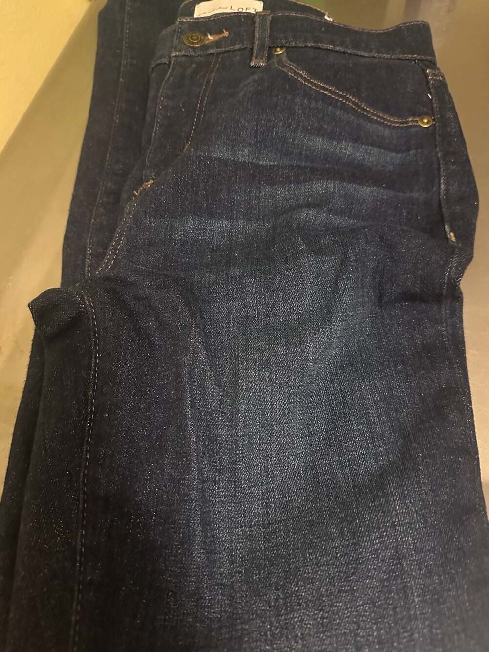 LOFT The Super Soft Girlfriend Women's Dark Wash Denim Jeans Size 2/26